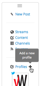 Add a social profile to your account
