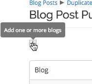 To add more blogs, click the button provided