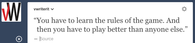 Example of a quote post on Tumblr