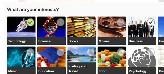 Select at least 10 topics on Quora that interest you from the list provided
