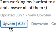 Upvotes on Quora help determine the relative relevance and authority of your content