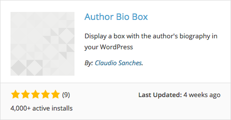 The WordPress plugin, Author Bio Box
