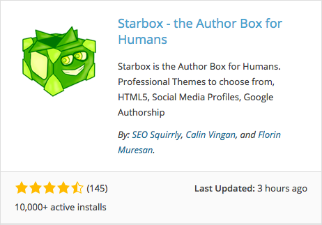 The author box plugin for WordPress, Starbox